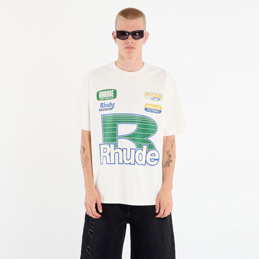 Majica Rhude Rhude Roadway Racing T-Shirt Bela | RHPF25TT110120028
