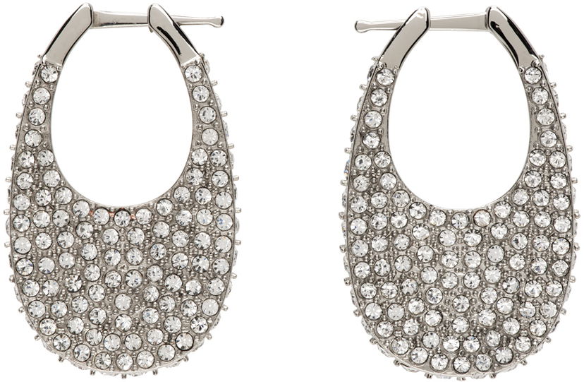 Uhani Coperni Coperni Medium Swipe Crystal Earrings Kovinski | COPBI01BIS726