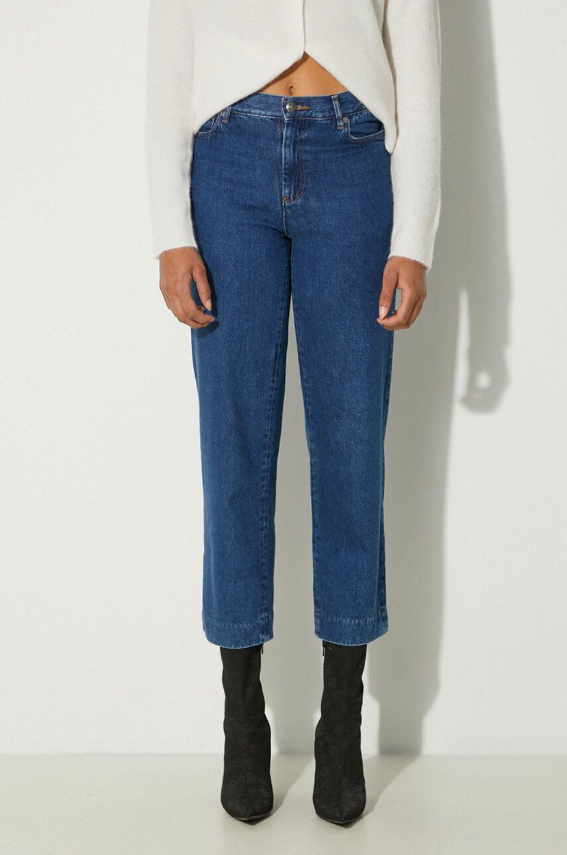 Kavbojke A.P.C. High Waist Jeans Modra | COGUK.F09131