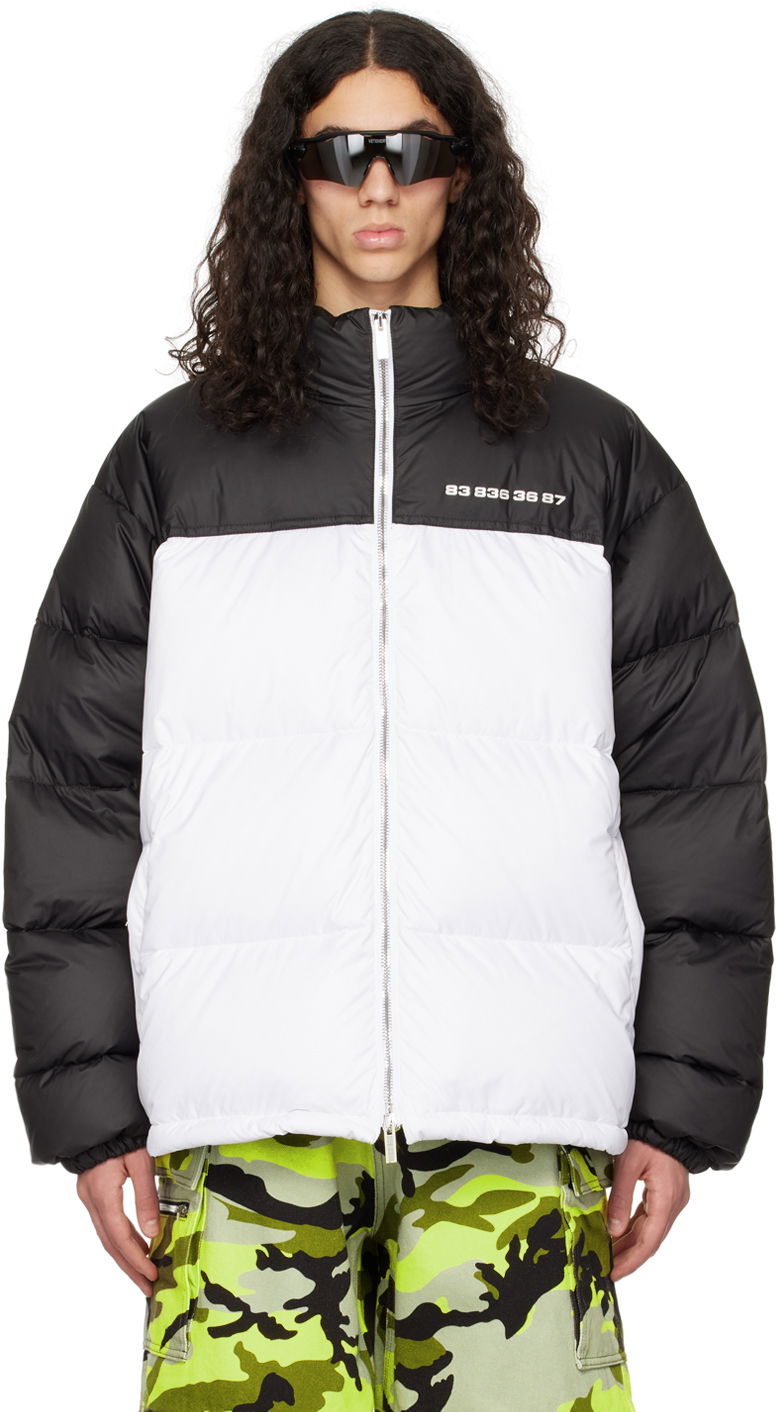 Puhovka VETEMENTS Colorblock Down Jacket Bela | VL14JA280W, 0