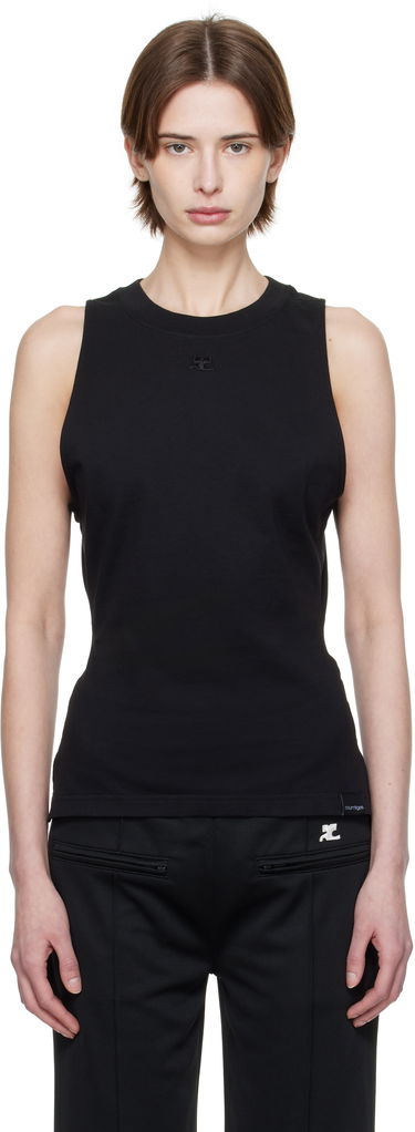 Majica brez rokavov Courrèges Courrèges Fitted Tank Top Črna | 125JDE094JS0107, 0