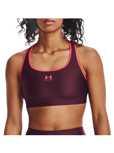 Modrček Under Armour HeatGear Mid Padless Bra Bordo | 1373865-600