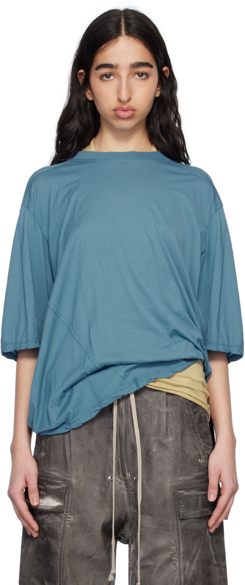 Majica Rick Owens Rick Owens DRKSHDW Hollywood Walrus T-Shirt Modra | DS01E3201 BH