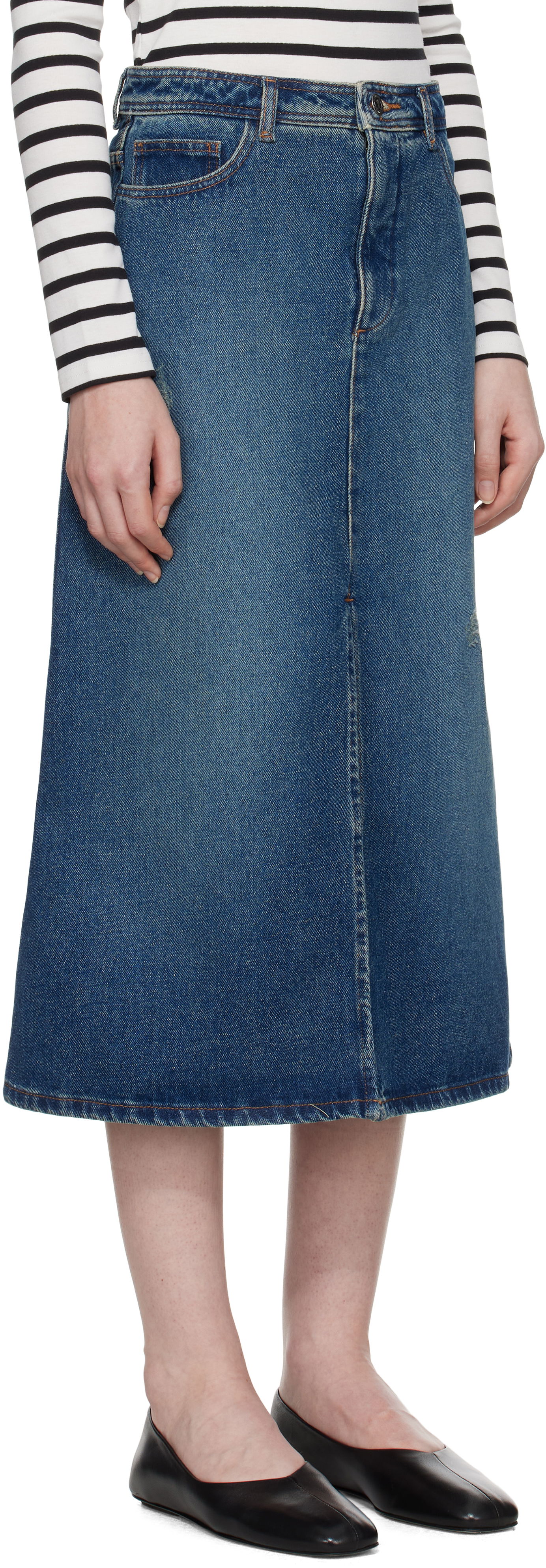 Krila A.P.C. Denim Midi Skirt Modra | COHFC-F06423, 1