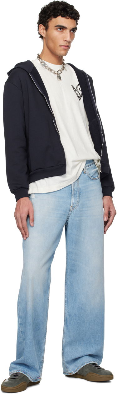 Pulover Acne Studios Acne Studios Zip-Up Hoodie Mornarica | CI0185-, 3