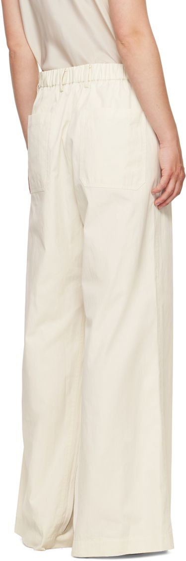 Hlače Helmut Lang Helmut Lang Gusset Wide Leg Trousers Bela | O04HW208, 2
