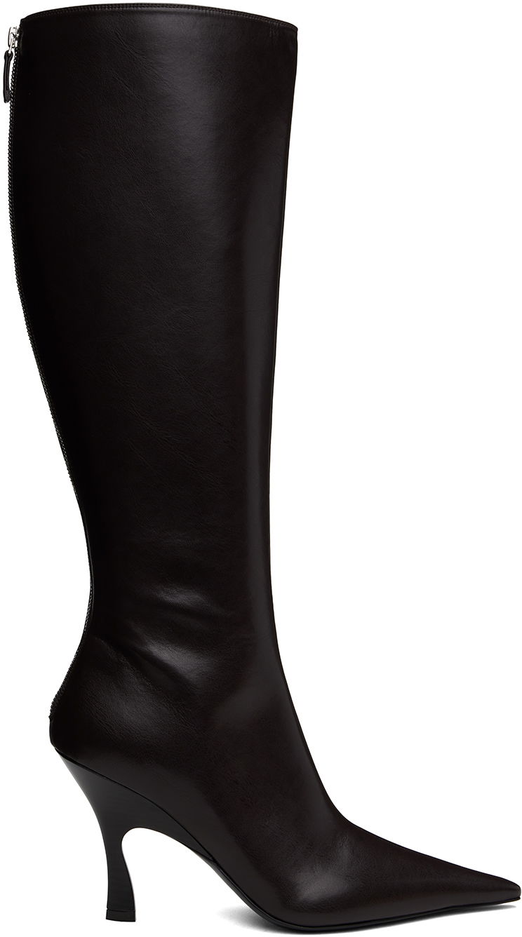 Oblačila Stella McCartney Stella McCartney Elsa Knee-High Heeled Boots Črna | 810457AP0250