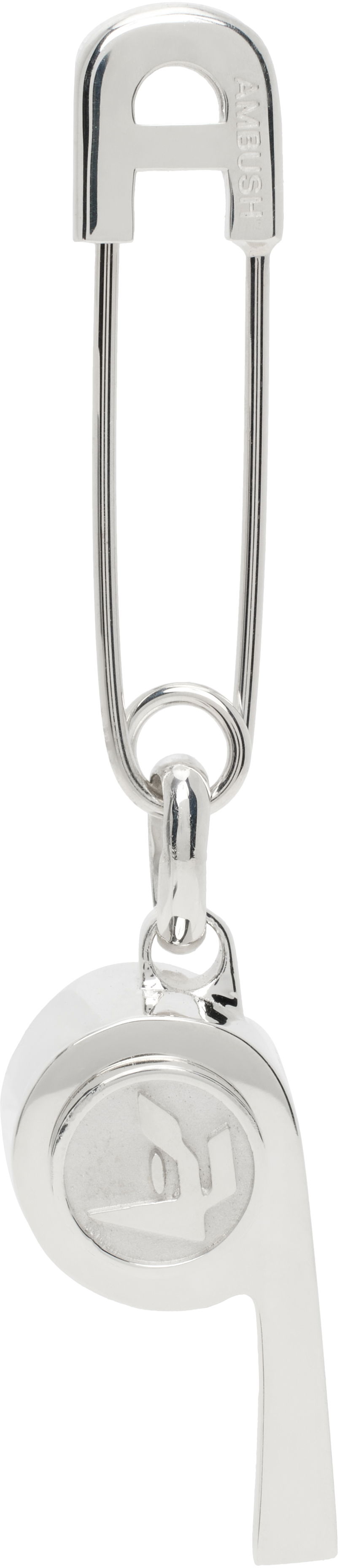 Obeski za ključe Ambush AMBUSH Whistle Charm Single Earring Kovinski | BMOD001F24SIL0017200