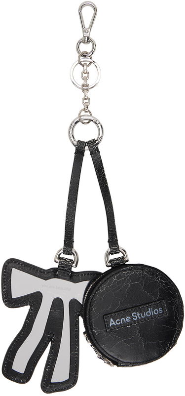Denarnica Acne Studios Bow Mirror Coin Pouch Črna | CG0241-, 0