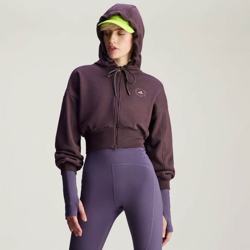 Pulover adidas Performance Stella McCartney x Sportswear Cropped Bordo | IZ5011