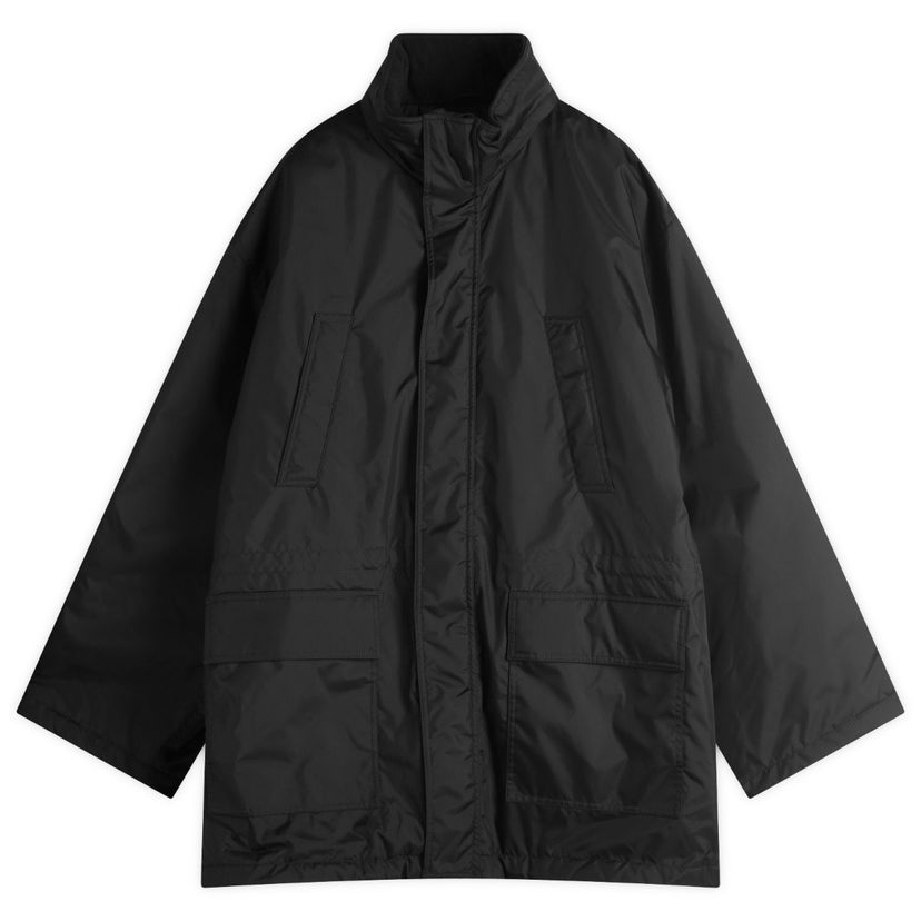 Parka Balenciaga Balenciaga Nylon Oxford Parka Jacket, Size Large Črna | 814143-TOO04-1000