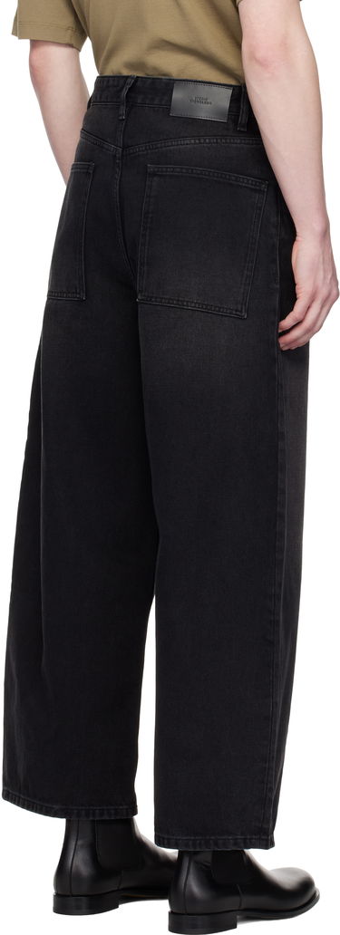 Kavbojke Studio Nicholson Studio Nicholson Paolo Wide Leg Jeans Črna | PAOLO SNM - 1023, 2