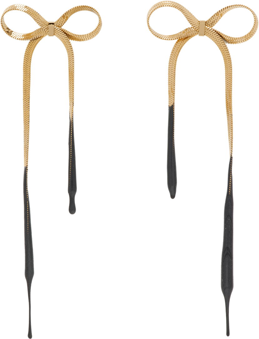 Uhani Ottolinger Ottolinger Laced Bow Earrings Črna | 12590032501