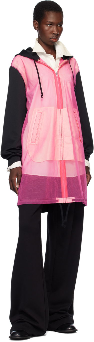 Pulover Comme des Garçons Homme Plus Thick & Tulle Zip-Up Hoodie Roza | PO-T031-051, 3