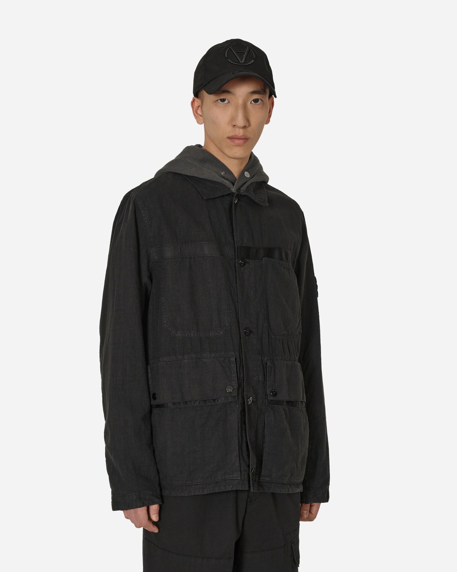 Jakna Stone Island Lino Nylon Tela-TC Field Jacket Črna | 801542330 V0029, 1