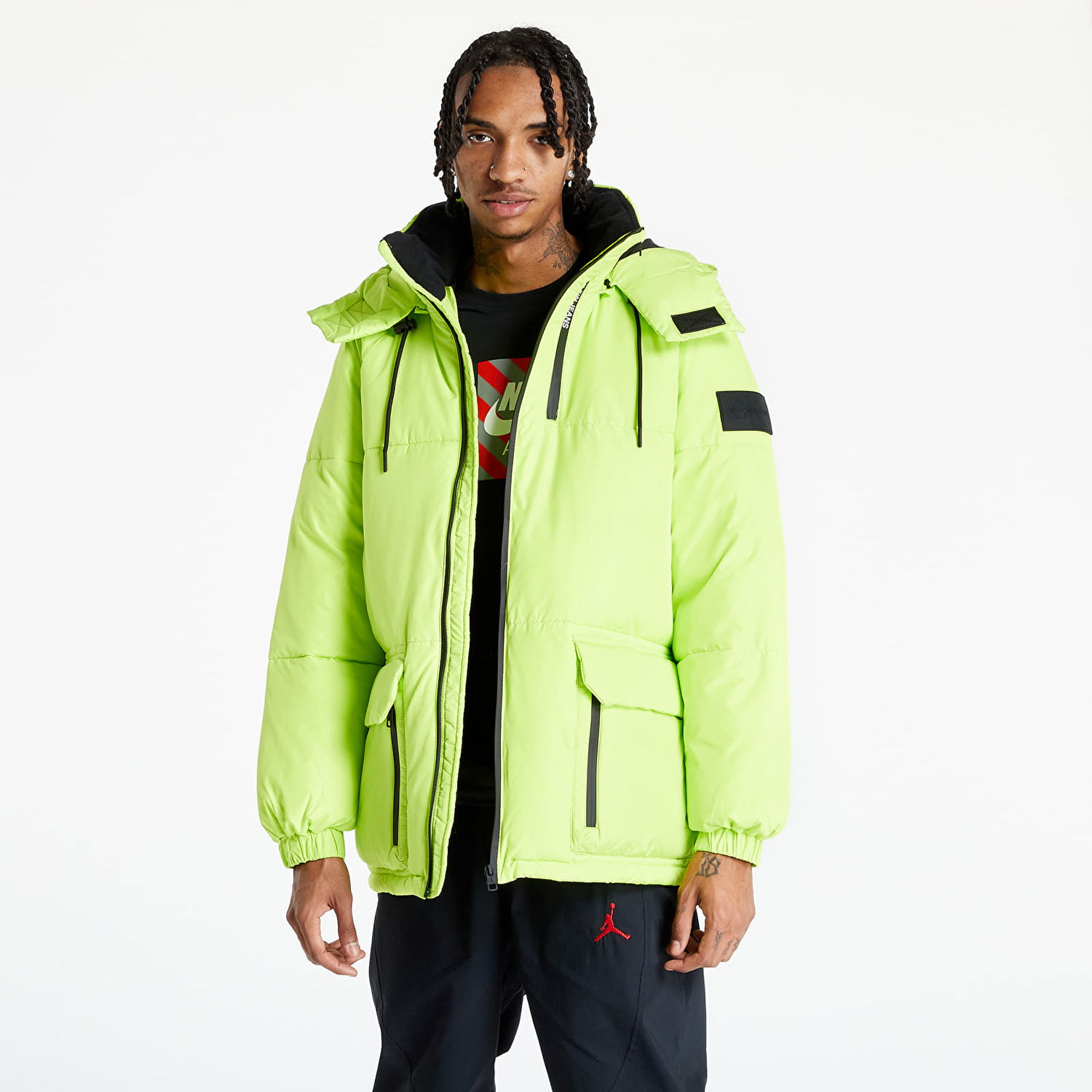 Puhovka CALVIN KLEIN Blocking Hooded Short Puffer Rumena | J30J318679 LAG, 0