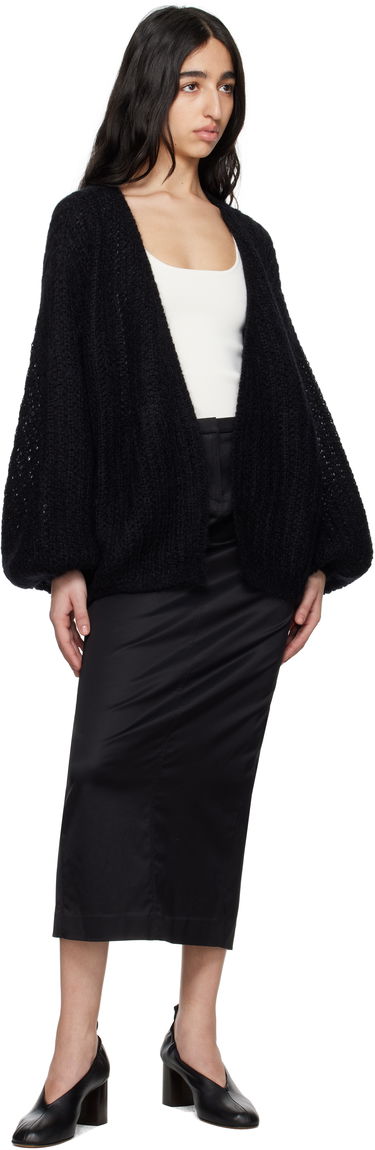 Pleteni pulover TOTEME TOTEME Puffed Cardigan Črna | 252-WRT0465-YA0160, 3