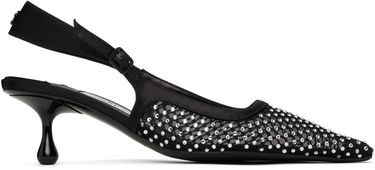 Superge in čevlji Jimmy Choo Jimmy Choo Amel 50 Crystal Slingback Heels Črna | AMEL 50 QHS, 0