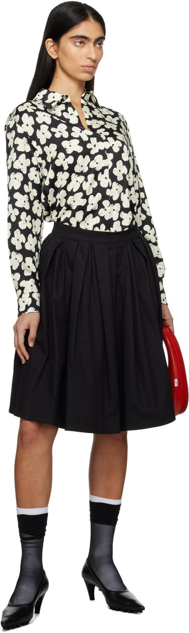 Srajce MSGM MSGM Floral Print Shirt Črna | 3841MDE24 257151, 3