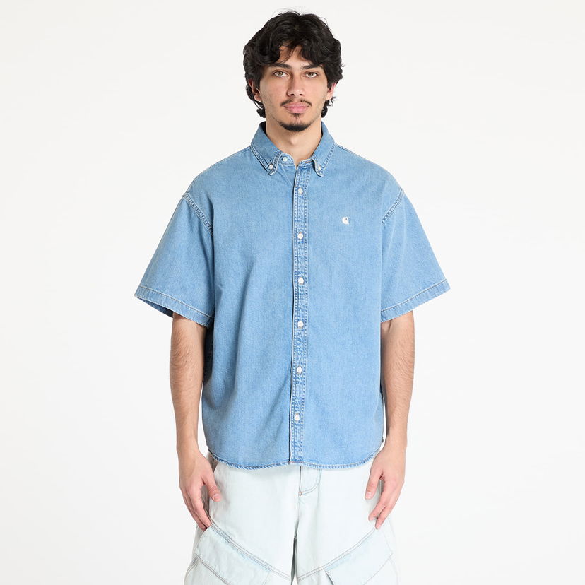 Srajce Carhartt WIP Carhartt WIP S/S Lucas Shirt Modra | I034575.0135