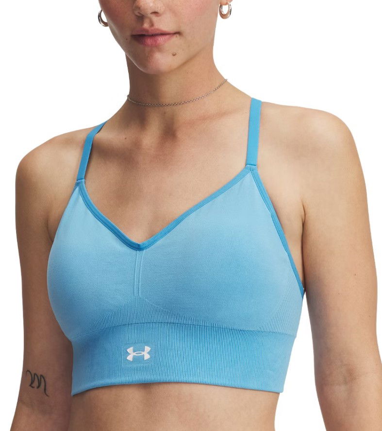Modrček Under Armour Under Armour Vanish Seamless Washed Low Bra Modra | 1388111-452