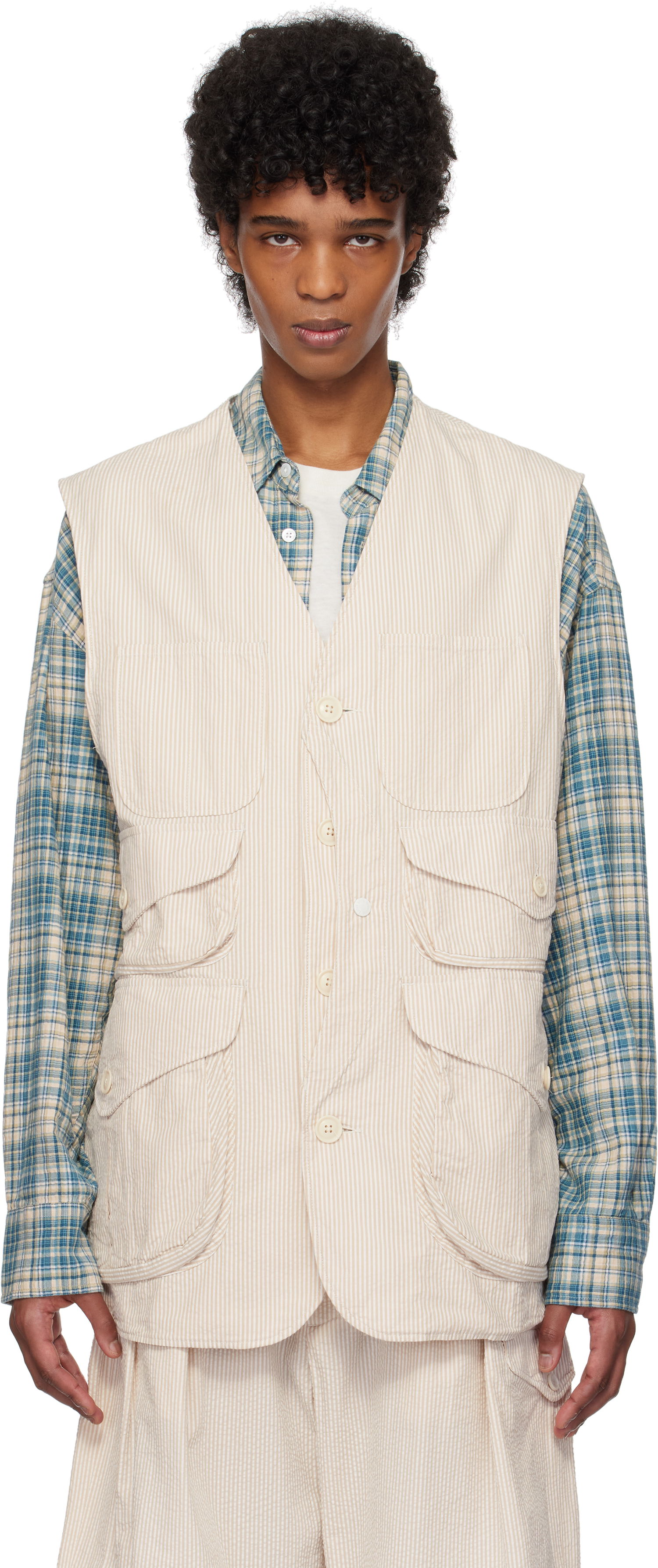 Telovnik Engineered Garments Engineered Garments Hunting Vest Bež | 25S1D079, 0