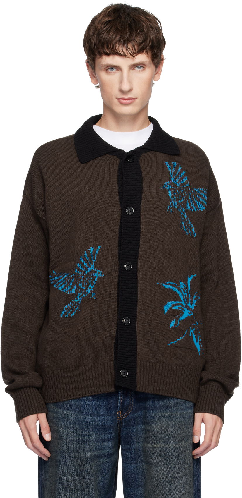 Pleteni pulover Andersson Bell Andersson Bell Bird Intarsia Cardigan Večbarvna | atb1371u