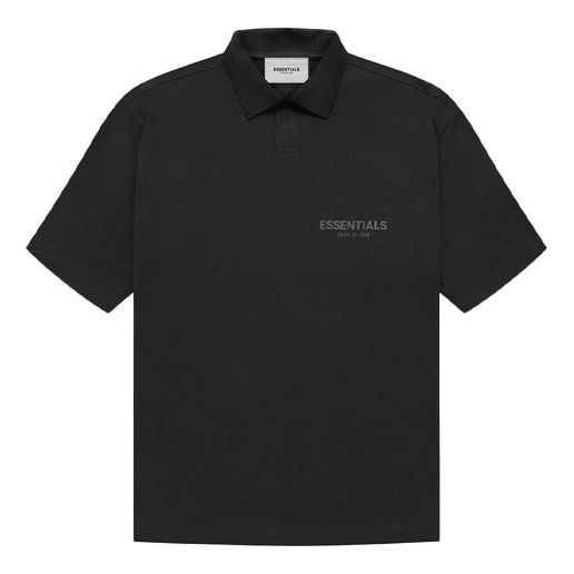 Polo majica Fear of God Essentials Polo Shirt Črna | FOG-FW21-599
