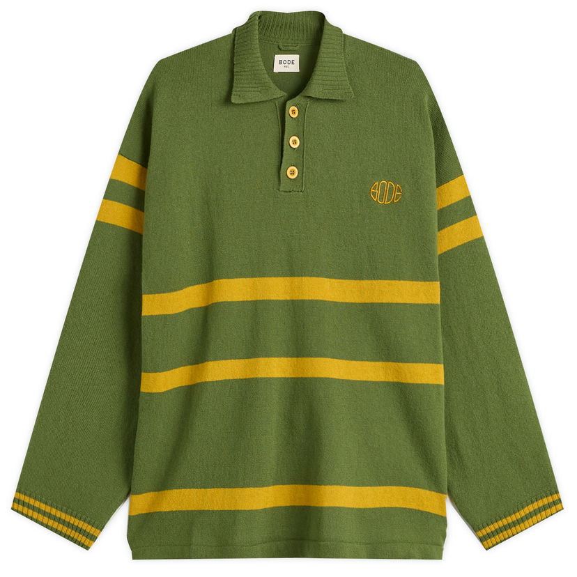 Polo majica Bode Knit Striped Long-Sleeve Regis Polo Večbarvna | MRF25KT011