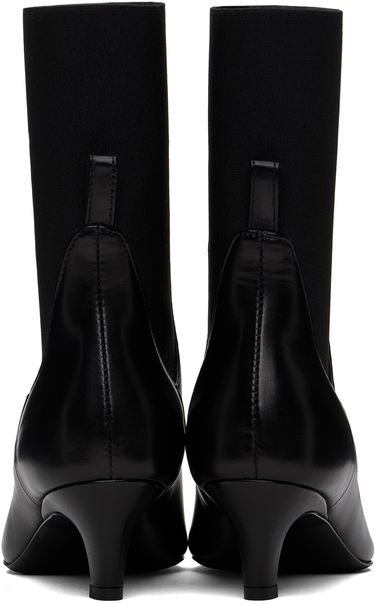 Obleke TOTEME TOTEME 'The Mid Heel' Leather Boots Črna | 214-907-813, 1