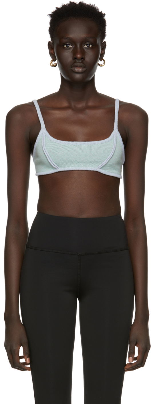 Modrček GUIZIO Guizio Exposed Seam Bra Zelena | DGF20G758A