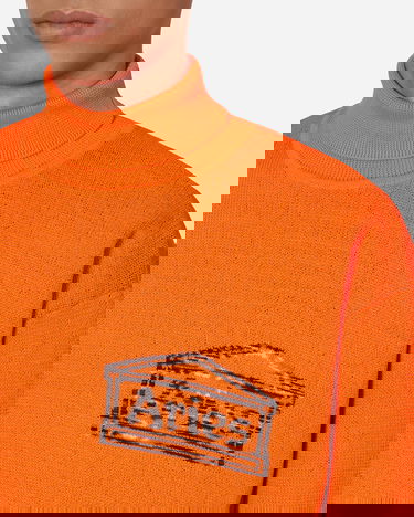 Pleteni pulover Aries Temple Fluro Turtleneck Sweater Oranžna | FTAR20024 ORG, 5