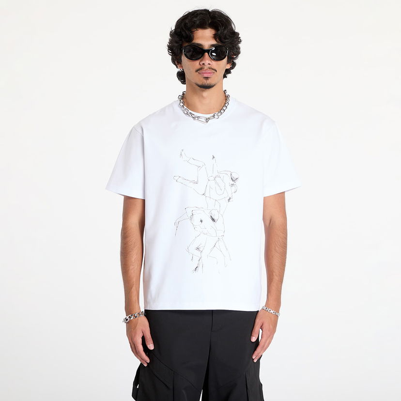Majica HELIOT EMIL Shelter Printed T-Shirt Bela | PREAW24_M_09_125_WHT02