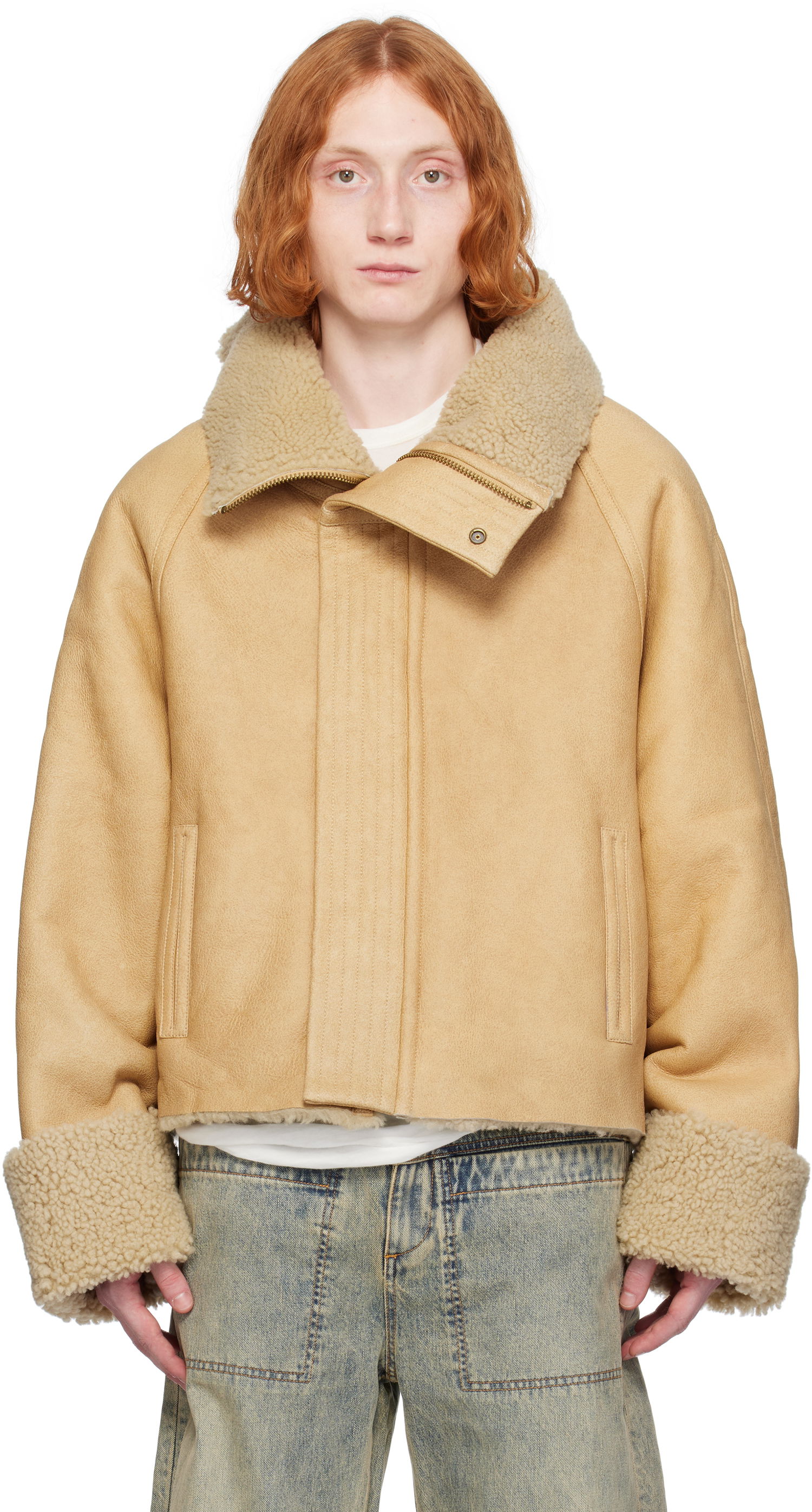 Plašči Entire Studios Entire Studios Bulk Shearling Jacket Bež | ES2612CA, 0