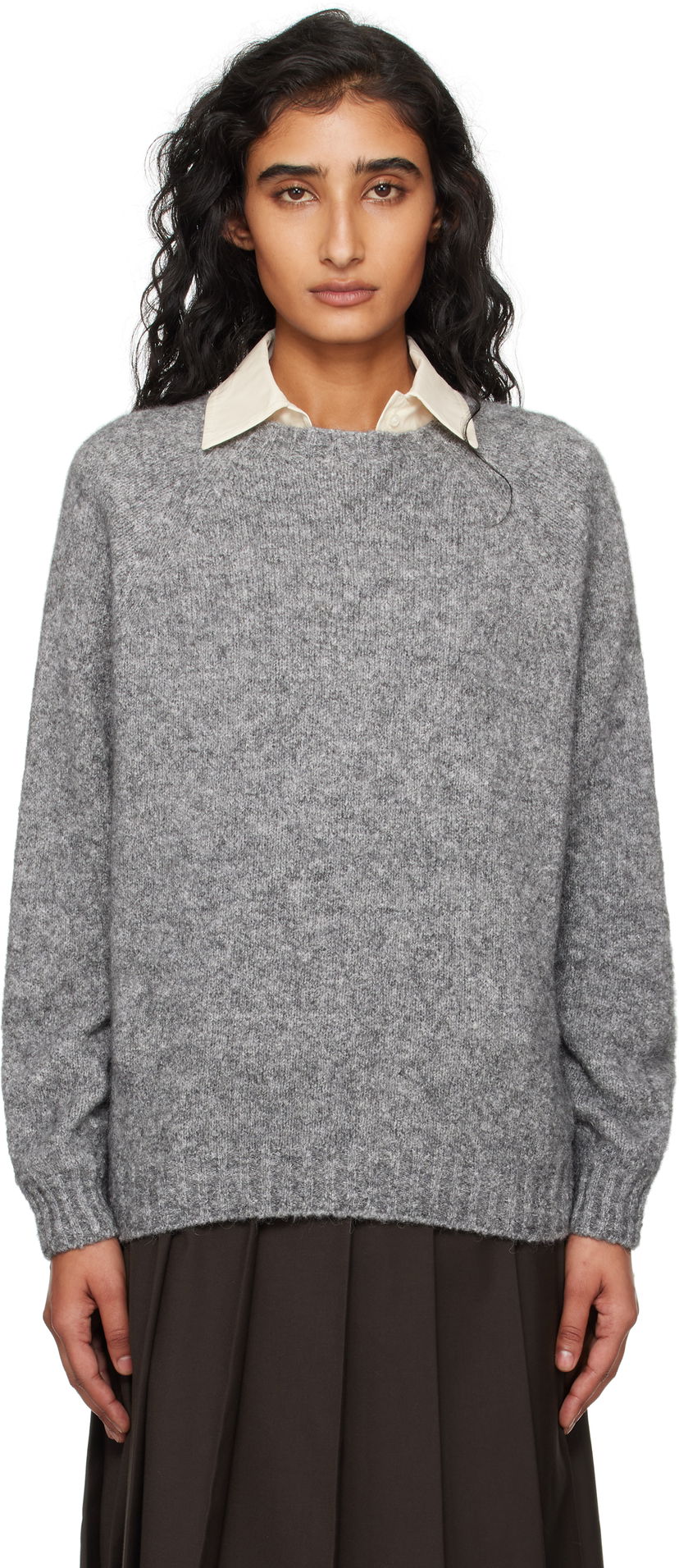Pleteni pulover Max Mara Weekend Max Mara Sweater Siva | 2525366151600