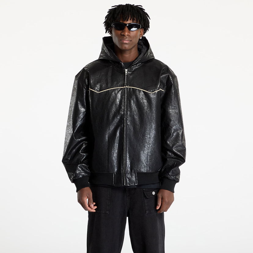 Bomber jakna Pleasures PLEASURES Revenge Hooded Work Jacket Črna | P24W003 BLACK