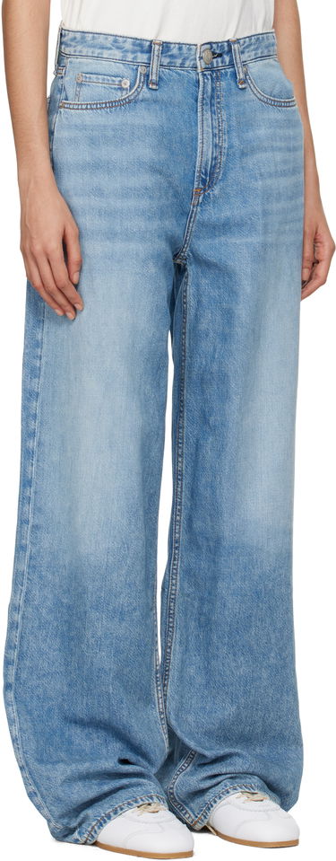 Kavbojke rag & bone Logan Wide-Leg Jeans Modra | WDD23S2935F2AU, 4