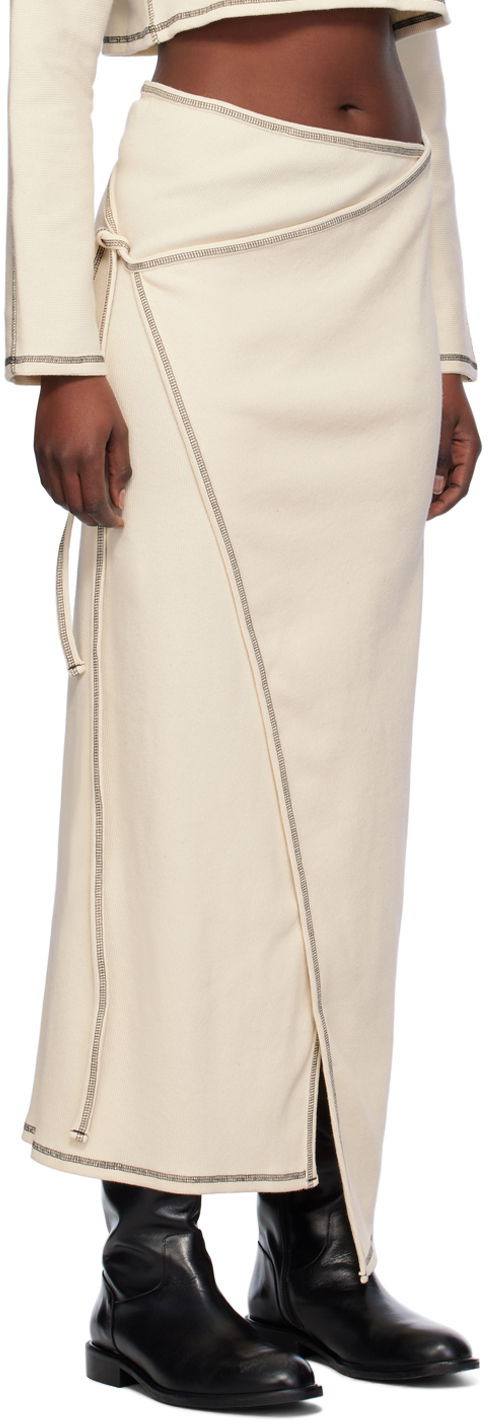 Krila Baserange Wrap Midi Skirt Bež | SKGW-RIB-SP24, 1