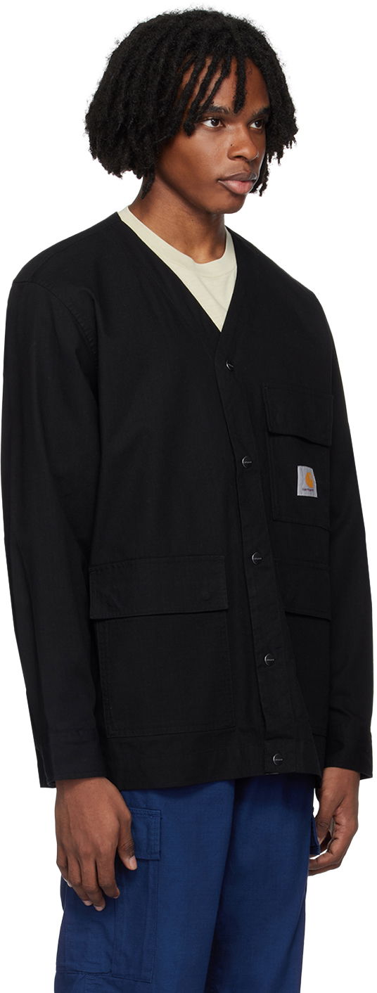 Pleteni pulover Carhartt WIP Buttoned Workwear Jacket Črna | I033020, 1