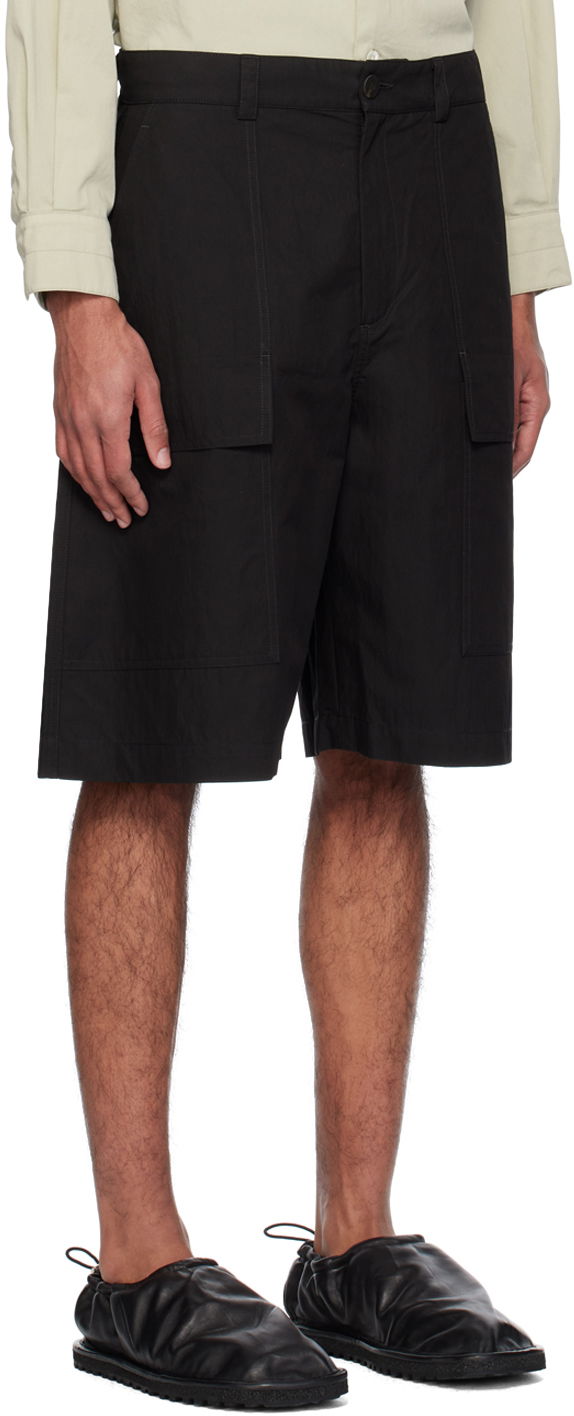 Kratke hlače Studio Nicholson Studio Nicholson Cargo Pocket Shorts Črna | TILLER SNM - 1142, 1