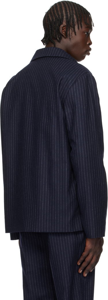 Bomber jakna A.P.C. Pinstripe Wool Jacket Mornarica | WOARO-H03208, 2