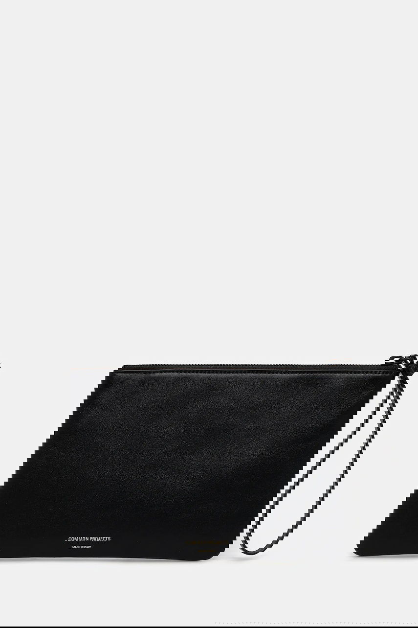 Torbica Common Projects Small Flat Leather Pouch Črna | 9187.7547, 0