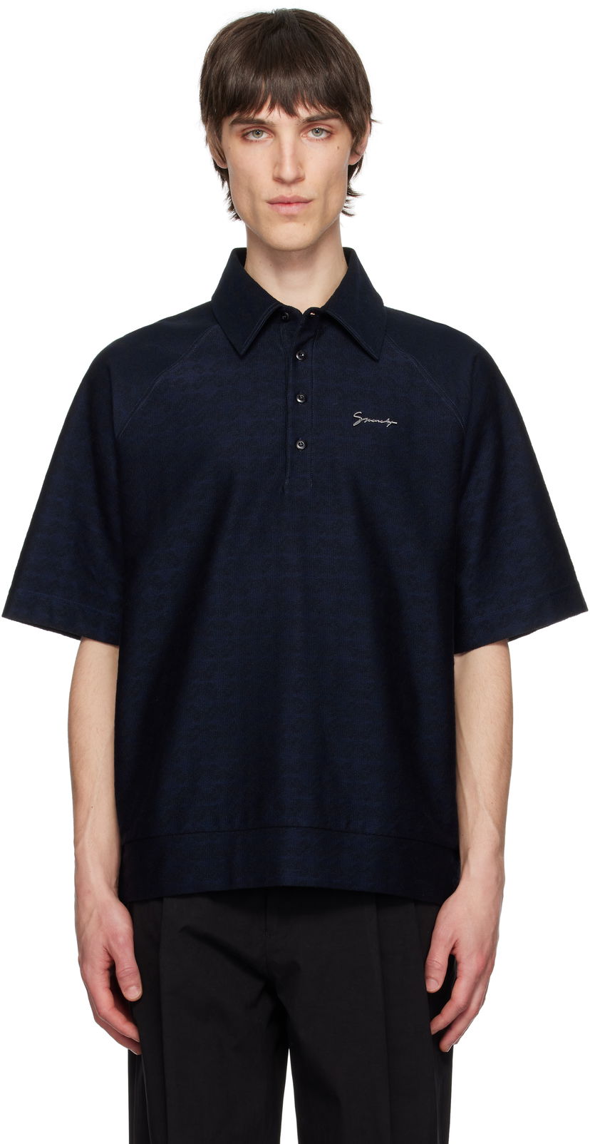 Polo majica Givenchy Givenchy Monogram Signature Polo Mornarica | BMJ0N13YPY006