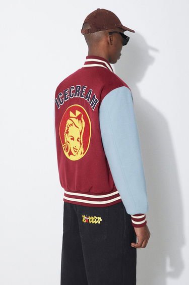 Bomber jakna BBC IceCream ICECREAM Diner Team Varsity Bomber Jacket Bordo | IC24106, 2