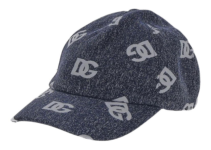 Kapa Dolce & Gabbana DG Logo Jacquard Denim Baseball Cap Grey Mornarica | GH706AFJFAPS8350