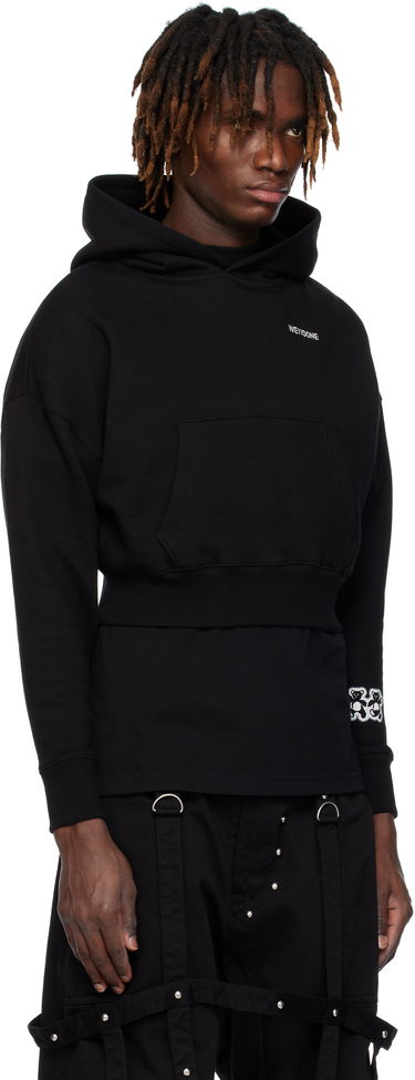 Pulover We11done We11done Teddy Twins Sleeve Hoodie Črna | WD-TH0-25-841-U-BK, 1