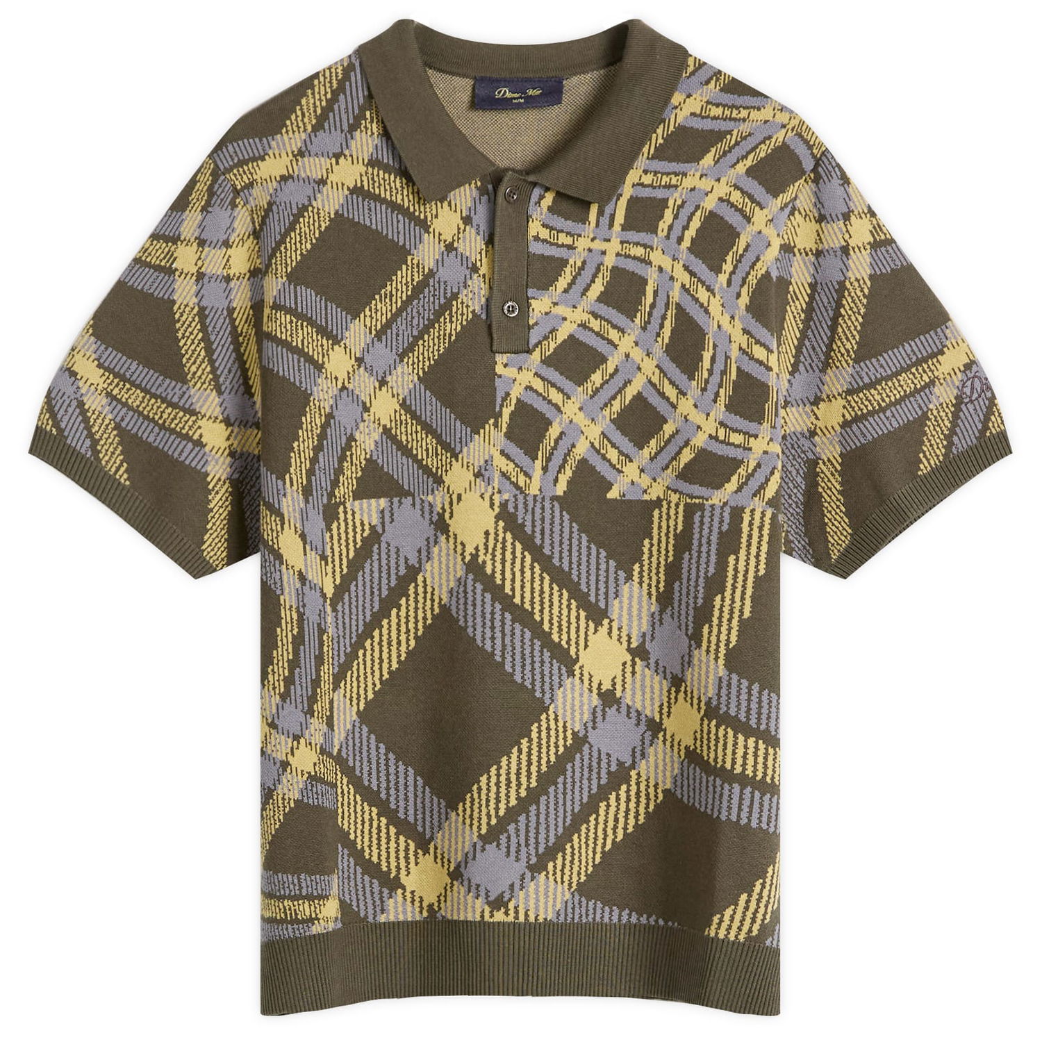 Polo majica Dime Dime Antique Knit Polo Shirt Zelena | DIMESP258BRW, 1