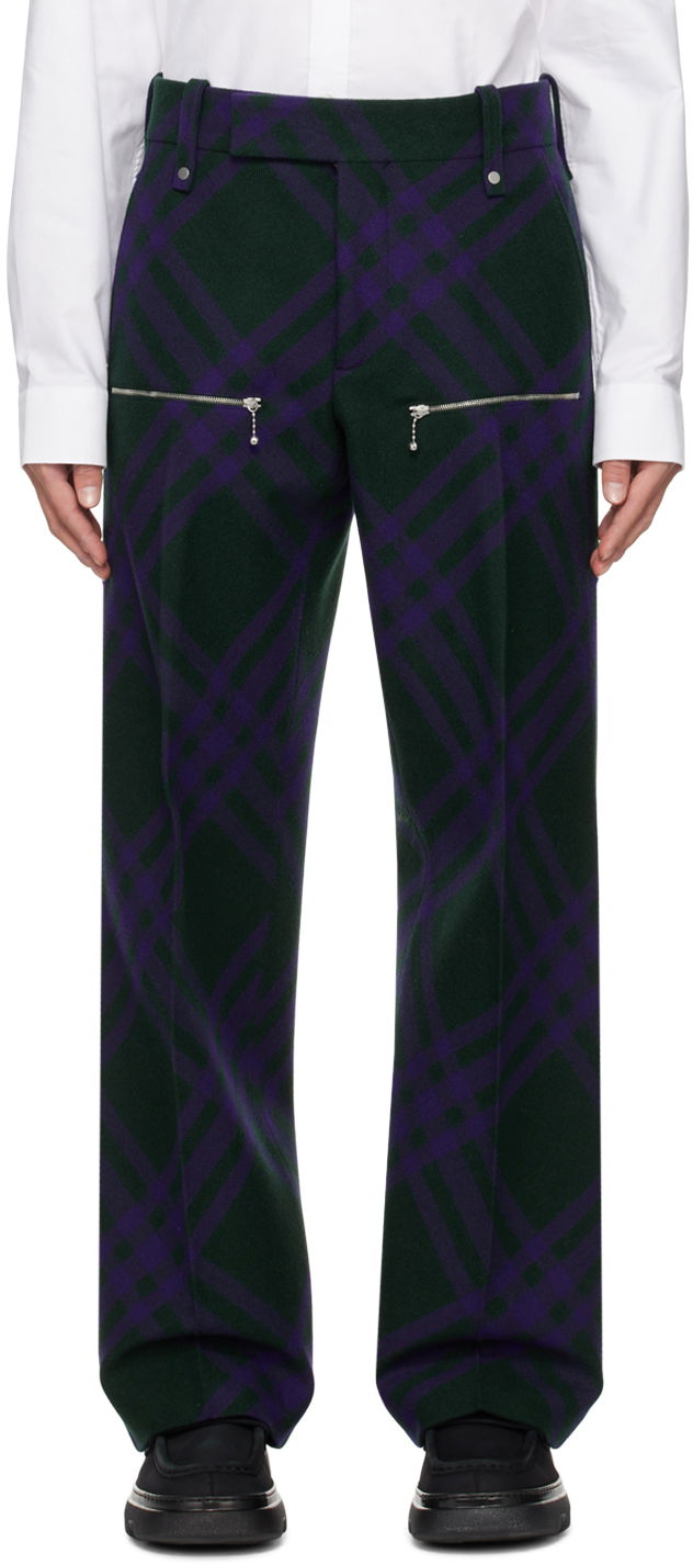 Kavbojke Burberry Check Trousers Mornarica | 8077647, 0