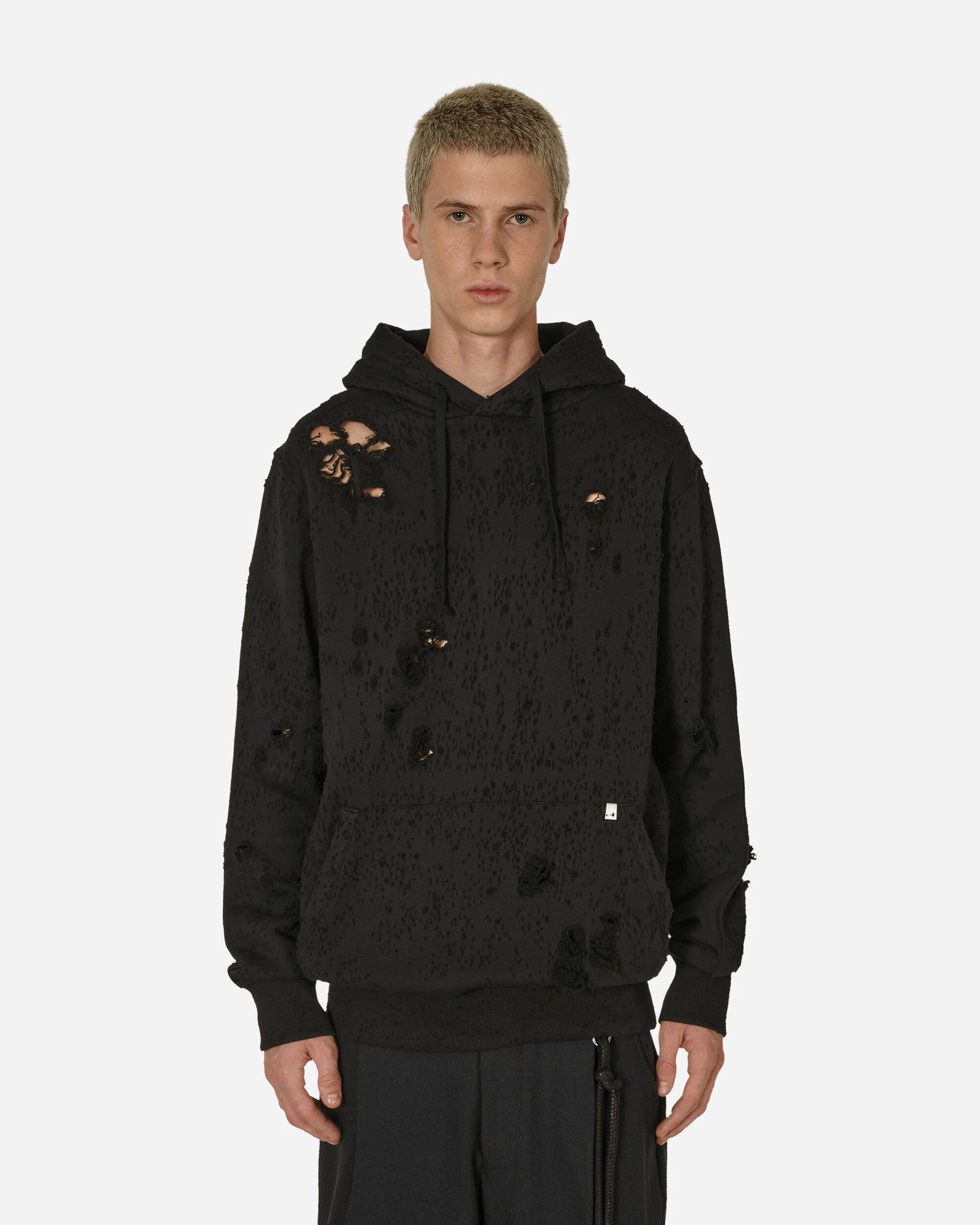 Pulover 1017 ALYX 9SM Destroyed Lightercap Hoodie Črna | AAUSW0221FA01 BLK0001, 0