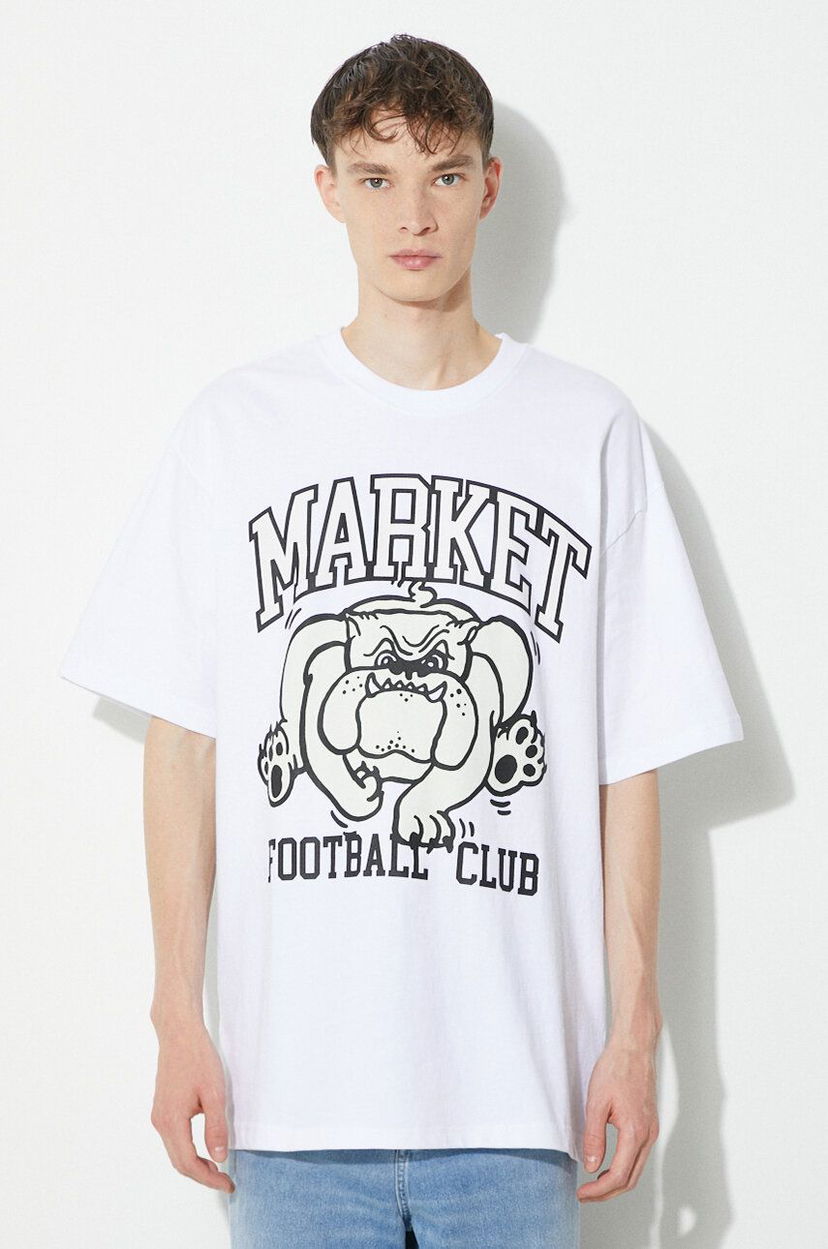 Majica MARKET T-Shirt With Print Bela | 399001776